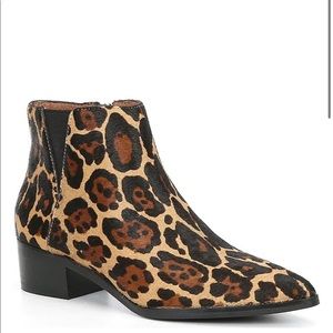 Antonio Melani Calf Hair Booties 8 1/2 brown black boots